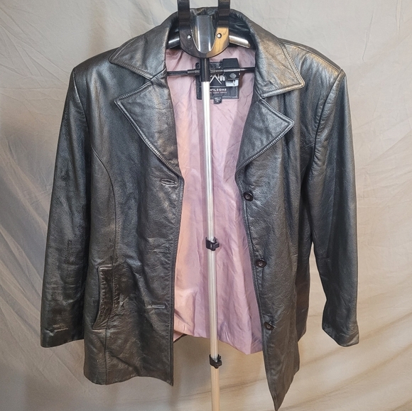 Vintage Maxima / Wilson's Black Leather Jacket - Picture 3 of 12